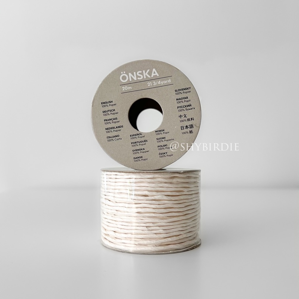 NEW IKEA Onska Paper String Ribbon, 2 Spools, 40m
